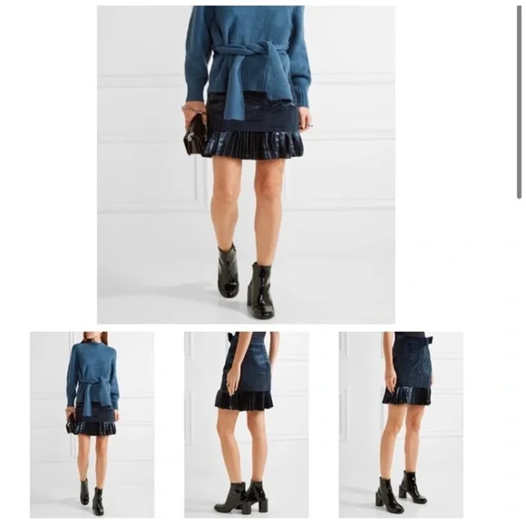 🎲PHILLIP LIM velvet & metallic mini skirt - Picture 2 of 14